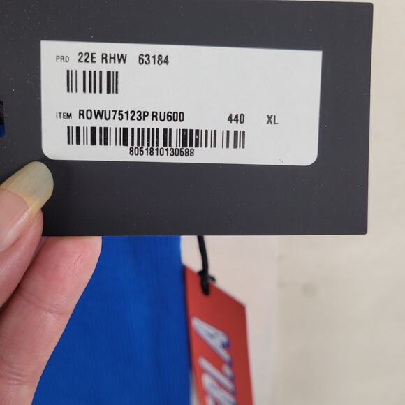 NWT Rochas Paris Blue Ribbed Logo Tank Top Size XL Designer Luxe Minimalist - Picture 8 of 13